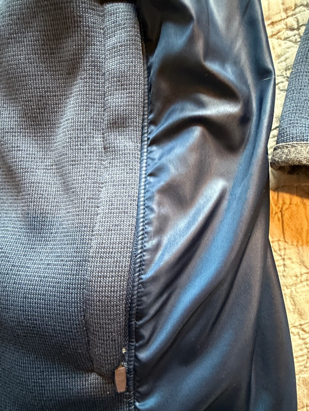 Under Armour Navy Hooded Jacket with Pink Zipper - Picture 4 of 5